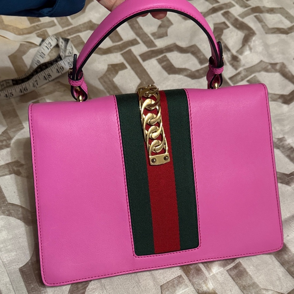 Pink Leather Handbag - Picture 9 of 16